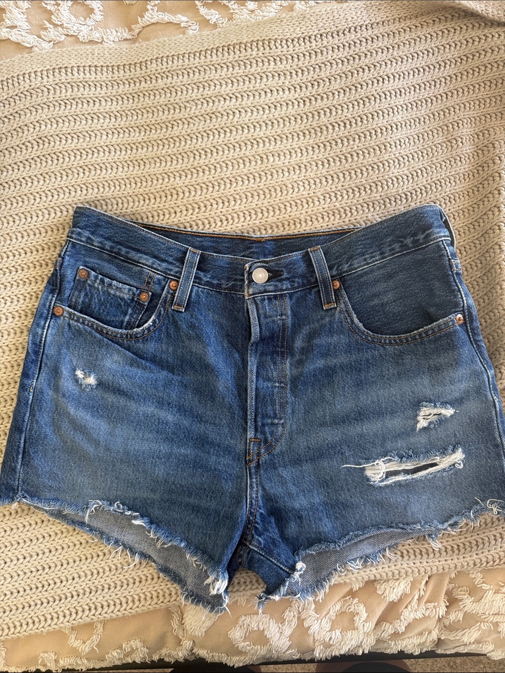 Levi’s 501 Classic Distressed Denim Shorts